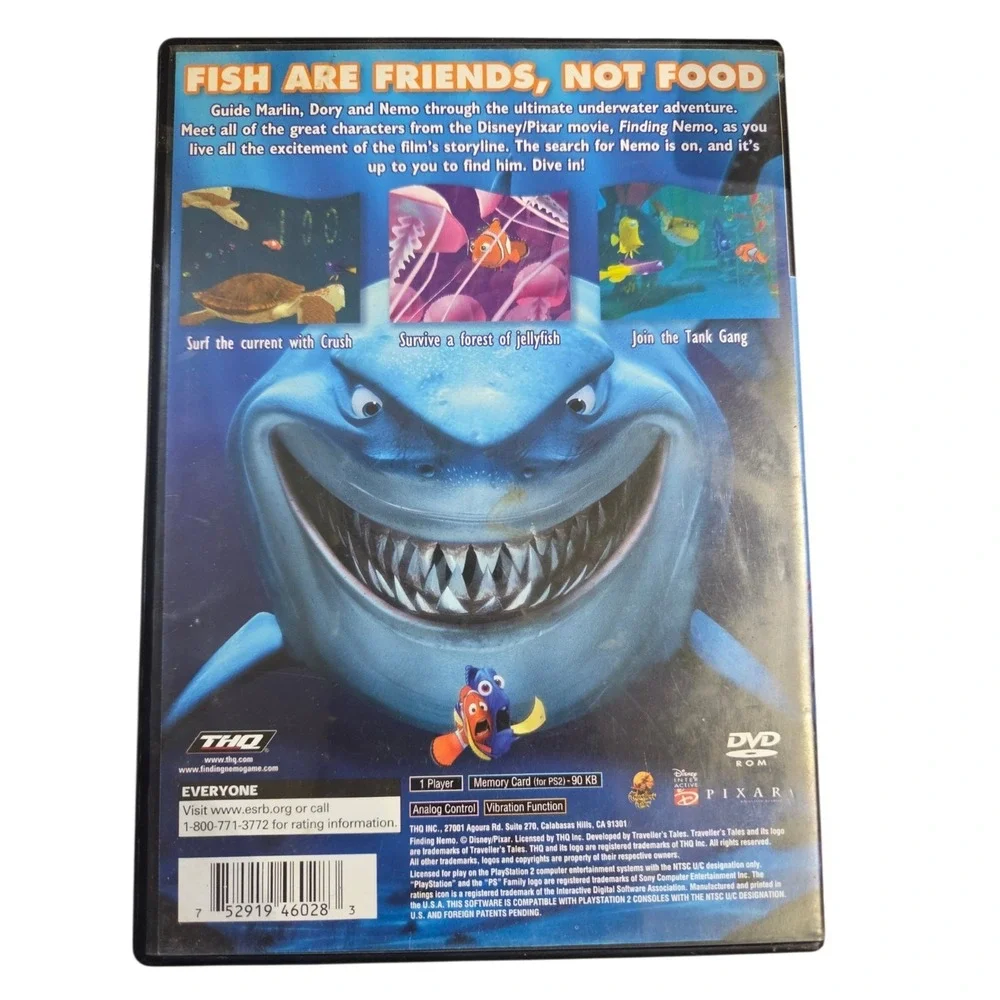 Disney Pixar Finding Nemo Sony PlayStation 2 Game Disk, 2003, Rated E